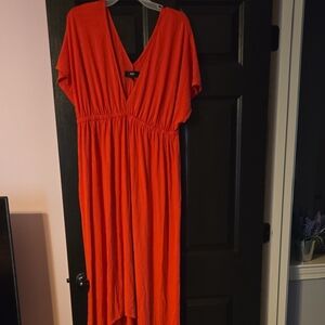Target Red V-Neck Maxi Dress